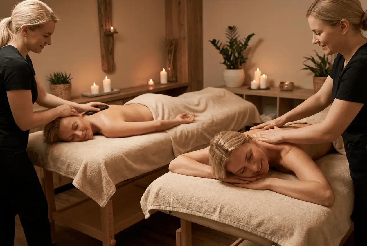 Professionelle Terminvereinbarung für Paar-Massagen und Wellness-Behandlungen im Spa