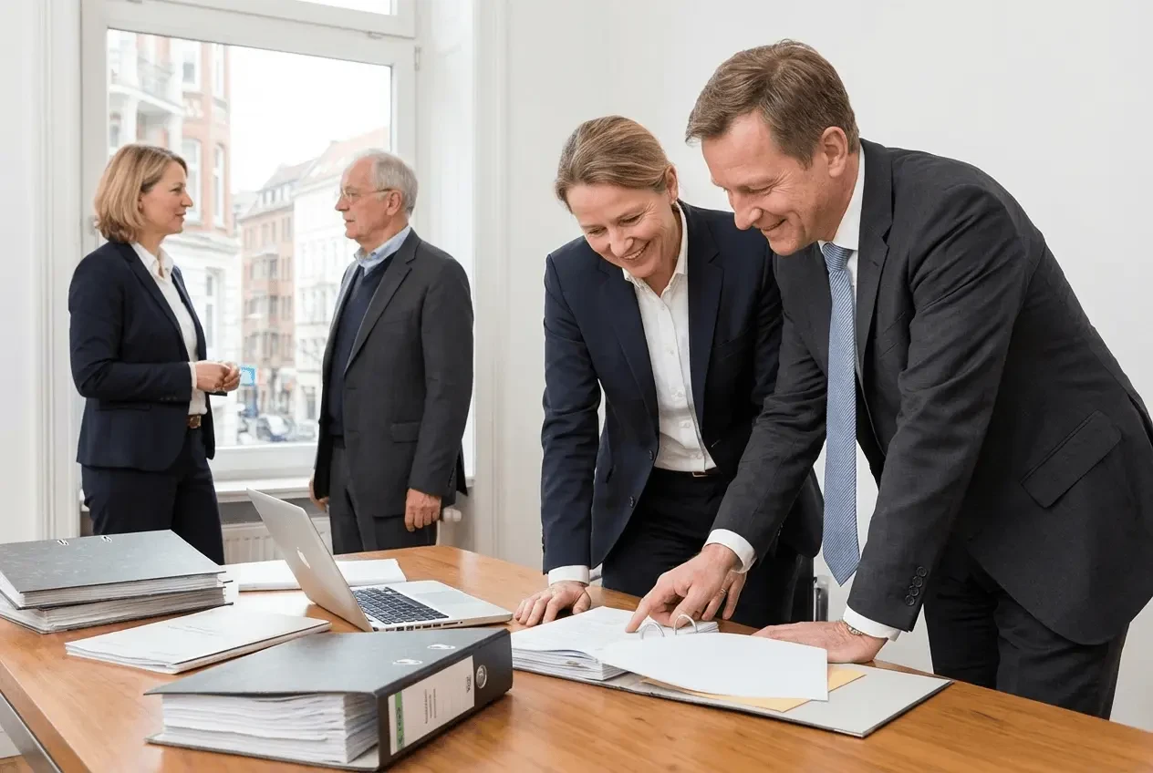 Rechtsanwalt am Laptop bei der digitalen Mandantenverwaltung und Terminplanung