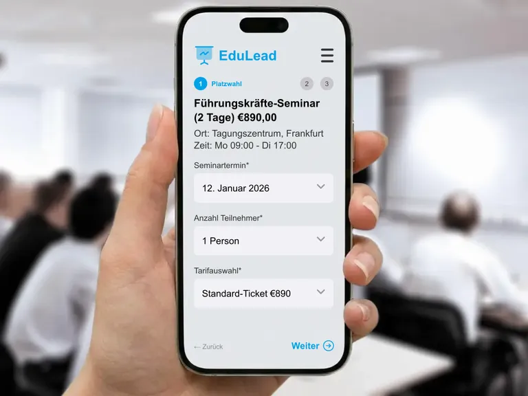 Digitale Seminarplanung und automatisierte Teilnehmerverwaltung für Workshops und Schulungen mit Online-Buchungskalender