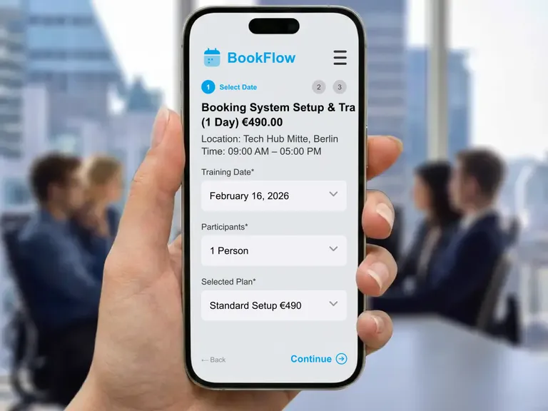 Digital appointment scheduling and automatic invoicing instead of paperwork and phone stress in the office