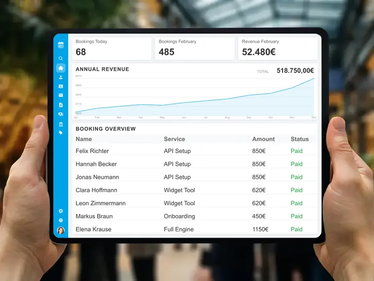 Integrated online payment methods and e-invoicing compatible financial accounting for modern service providers