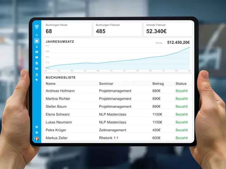 Automatisierte Rechnungsstellung E-Rechnung und Online-Zahlungsabwicklung für Seminarveranstalter mit DATEV-Schnittstelle