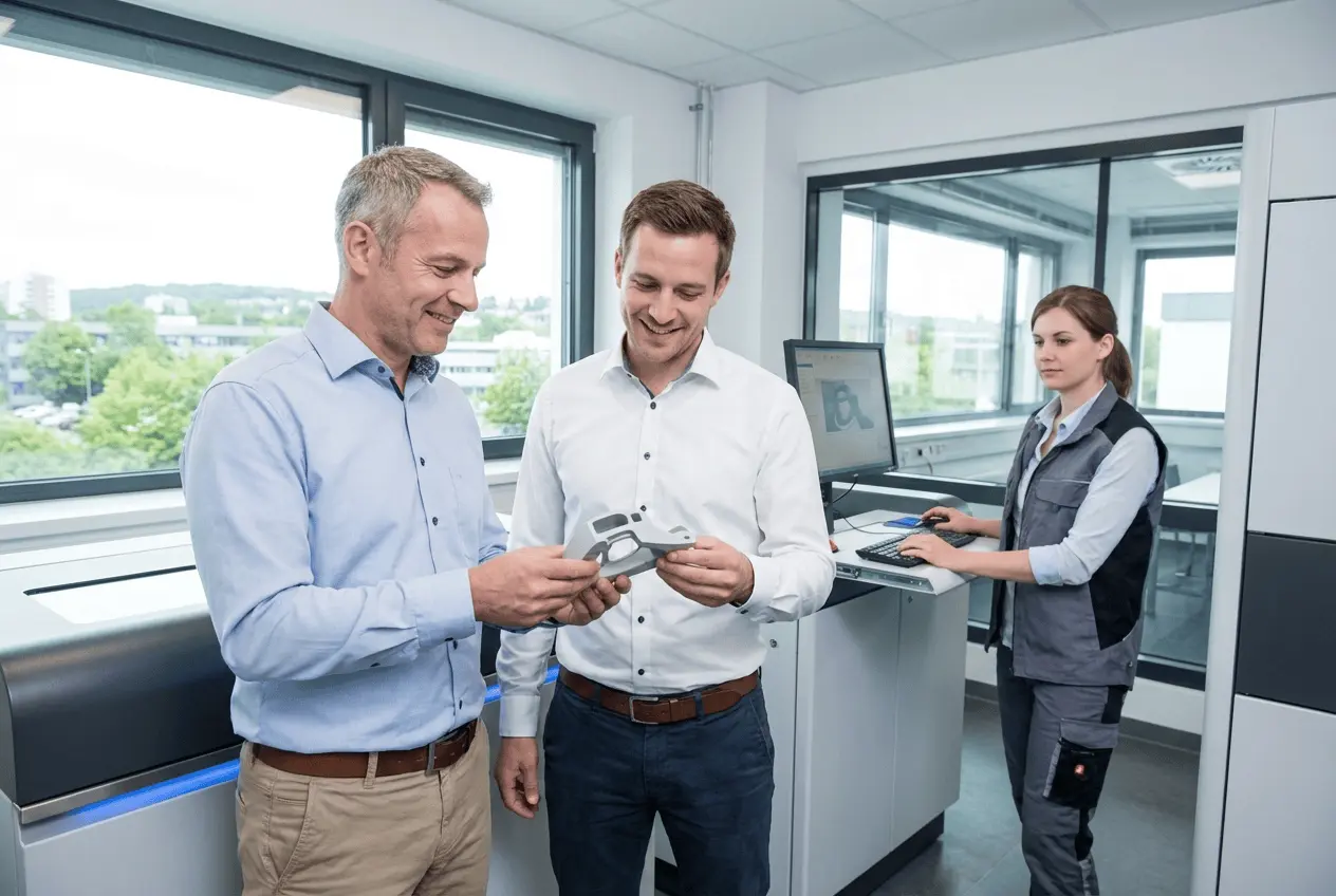 Industrielle SLS 3D-Druck Anlage Herstellung von Polyamid Bauteilen mittels Lasersinter-Verfahren