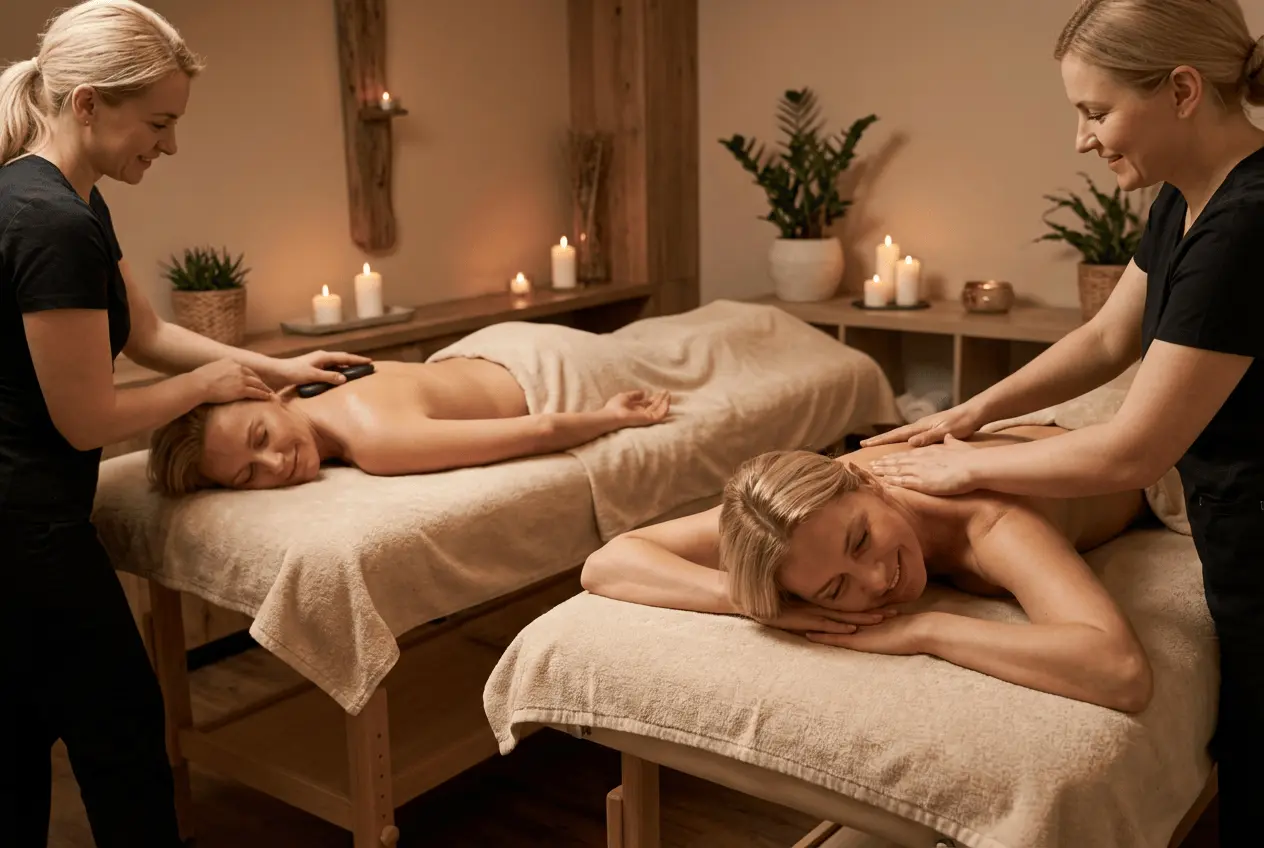 Professionelle Terminvereinbarung für Paar-Massagen und Wellness-Behandlungen im Spa