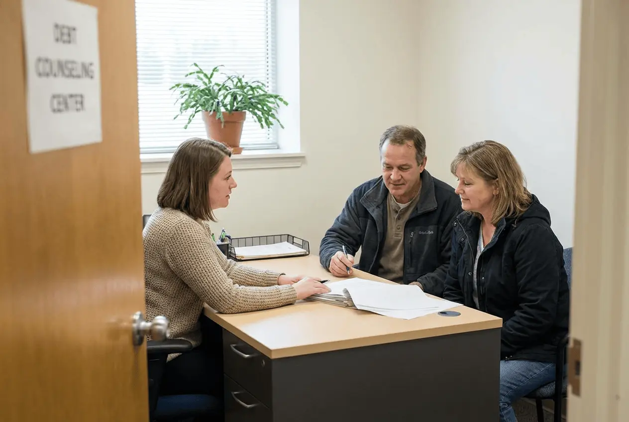 Online Terminvereinbarung für Erstberatungsgespräch Schuldnerberatung am Laptop