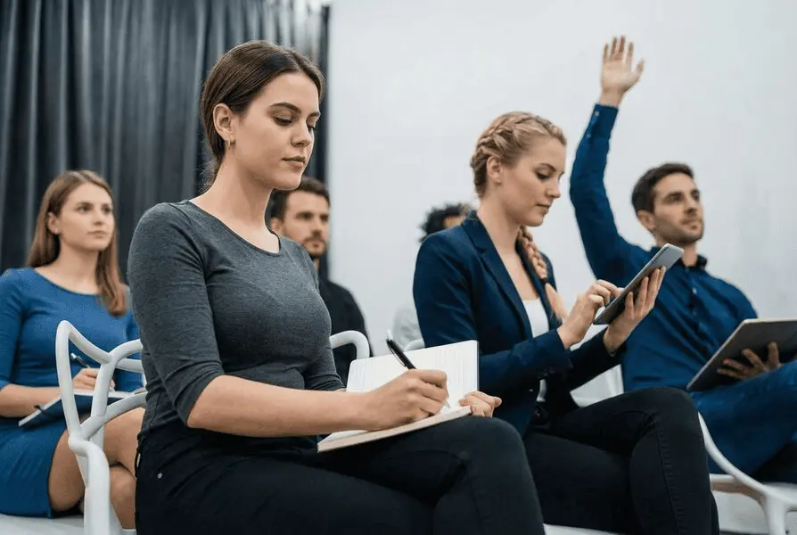 Professionelle Seminarplanung und digitale Teilnehmerverwaltung für Workshops und Schulungen am Laptop