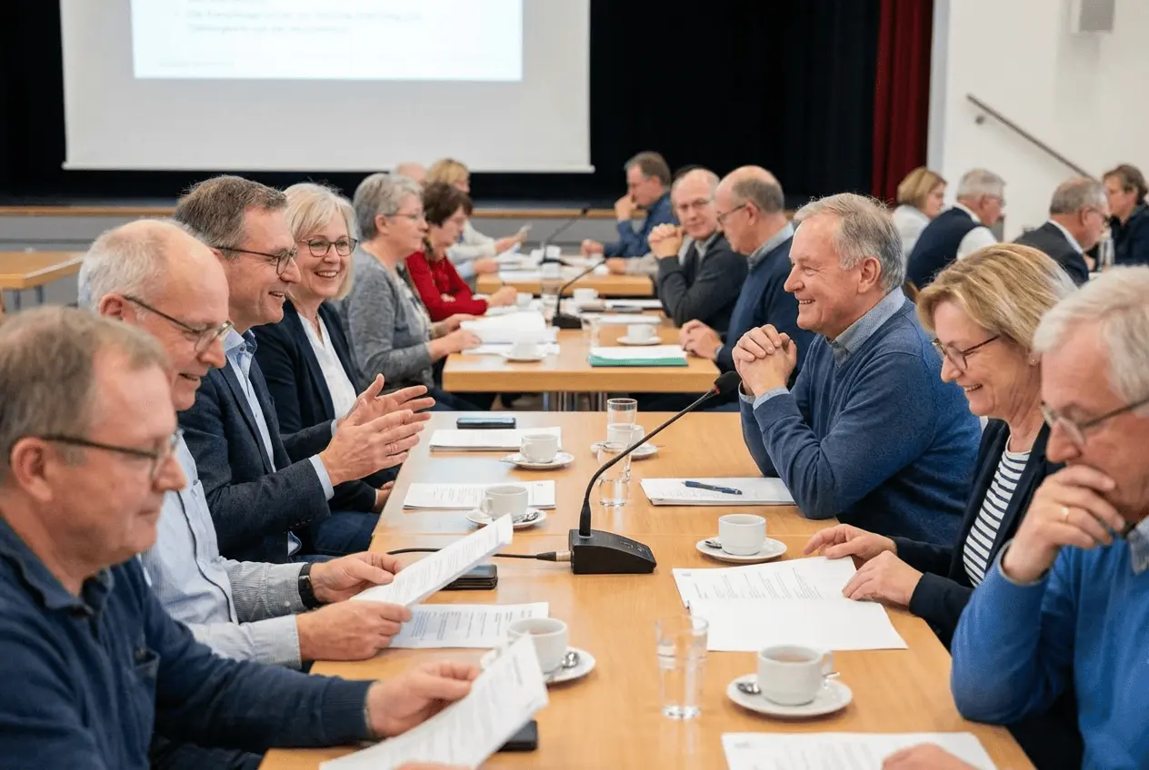 Laptop mit Dashboard zur Organisation von Mitgliederversammlungen und Vereins-Events